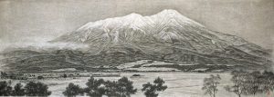 新雪の鳥海山の画像