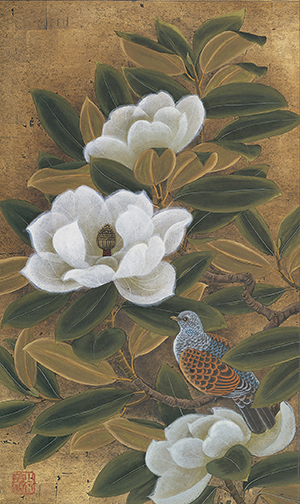 小泉淳作　鳩と泰山木の画像